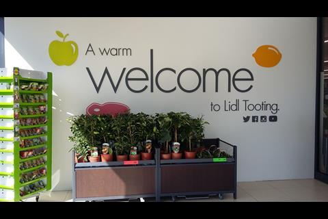 The 'welcome' graphic anchors the store in the community